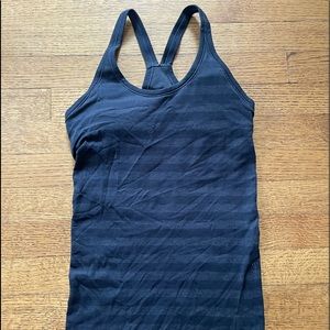 Black and Grey Striped Lululemon Tank Top